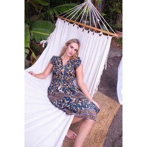 Bell by Alicia Bell Mila Midi Dress - Teal/Yellow
